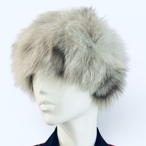 Vintage Natural Fox Fur Cap